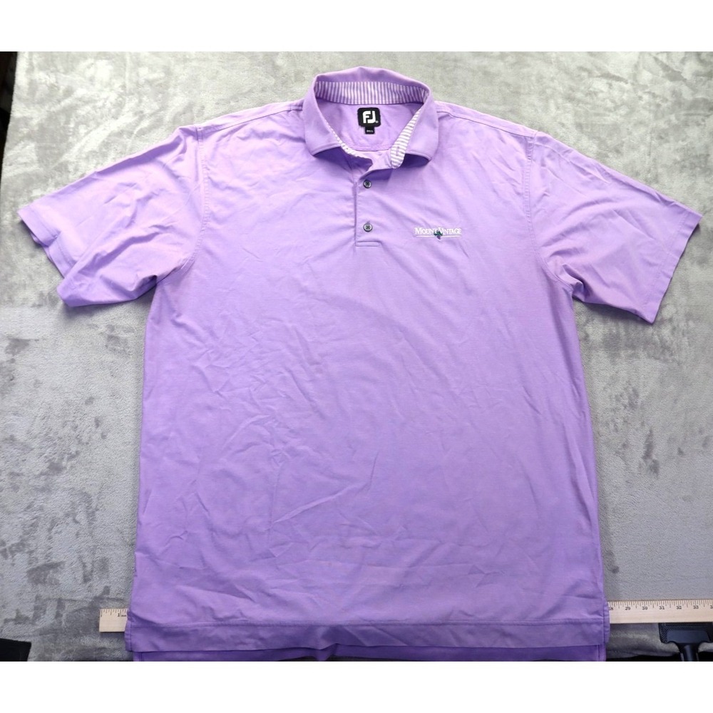FootJoy‎ Mens XXL Purple Mount Vintage Performance Golf Polo Shirt Short Sleeve